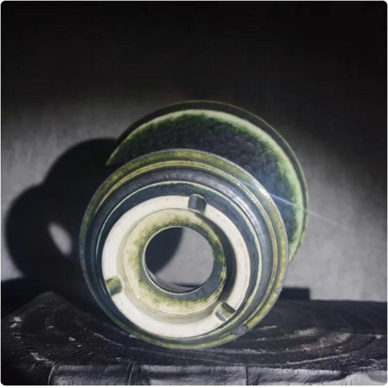 Glazed Green Porcelain Root Crops Pot,Pachypodium Agave Cactuses Plant Pot,Small Flower Vase,Bonsai Plant,Green Blue