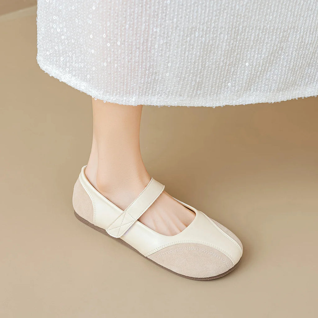 2024 Spring Women's Flat Shoes Korean Style Mary Jane Ladies' Casual Leather Flat Boat Shoes Loafers Work and Party Wear 41-43