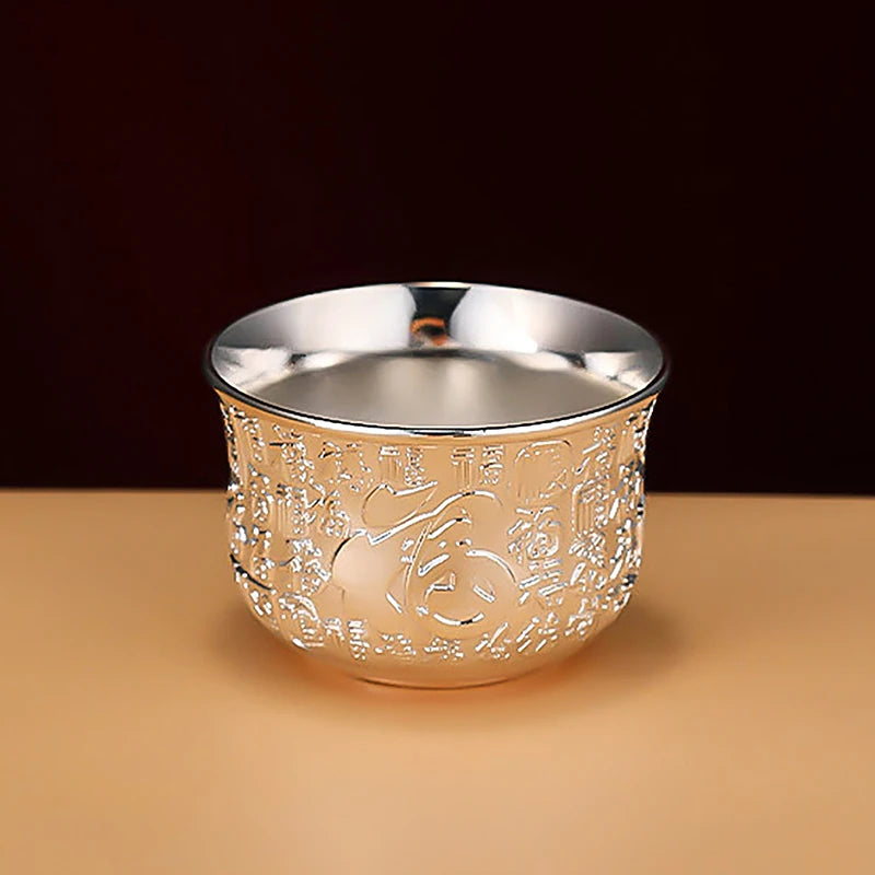 NEW Brass Serving Bowl Cup Chinese Ritual Buddhist Offering Water Bowl Brass Tibetan WorshipTemple Water Tea Container 2024