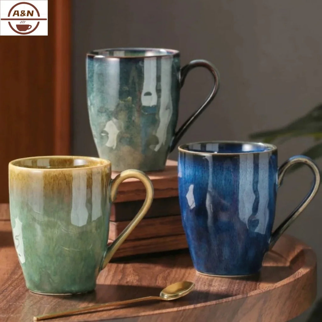 Ceramic Coffee Mug  for Cocoa Cappuccino Latte Cereal Chines Teacup Water Milk Cup Dishwasher Safe Microwave Safe