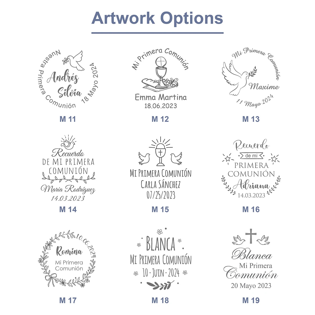 First Communion Party Favors Personalized Communion Gifts for Guests Custom Engraved Metal Compact Mirrors Silver / Gold