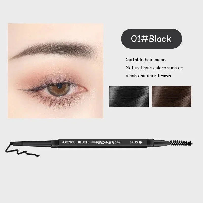 5 Colors Eyebrow Pencil Waterproof Natural Long Lasting Smooth Fill Fluff Blendable High Pigment Brow Pencil Eye Makeup Cosmetic