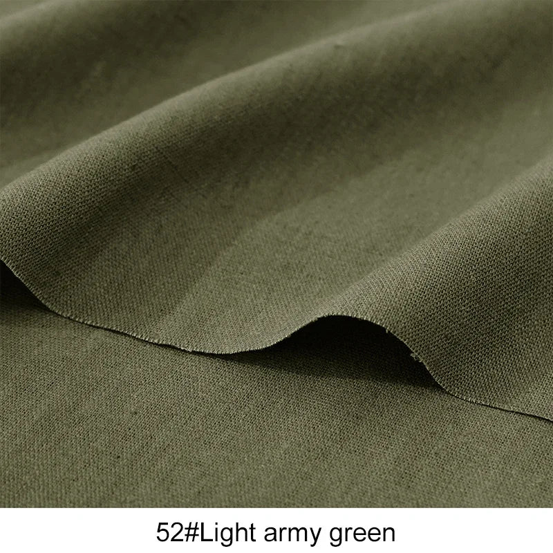 0.5/1/2 Yard Solid Color Cotton Linen Fabric Colorful Patchwork Seam Material DIY Curtain Home Textile Tablecloth Sewing Fabric