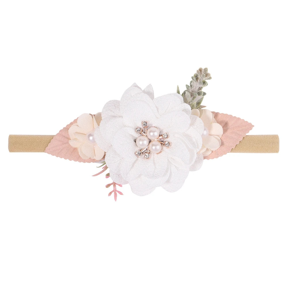 Baby Girl Headband Cute Flower Elastic Hair Band Newborn Head Toddler Headband Headwear Baby Hair Accessories Christmas Gifts