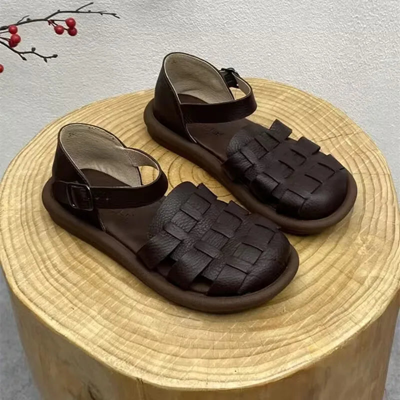 Sandals Women 2023 Flats Elegant Woman Shoes with Low Heels Platform Mules Casual Luxury Designer Gladiator  Sabot