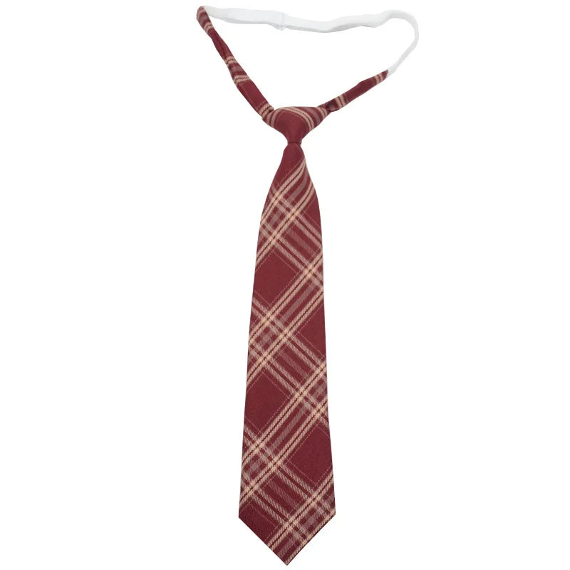 Trendy JK Ties Bowtie Women College Student Collar Neckwear Daily Shirt Accessories Cotton Plaid Bowknot Lolita Girls Lazy-tie