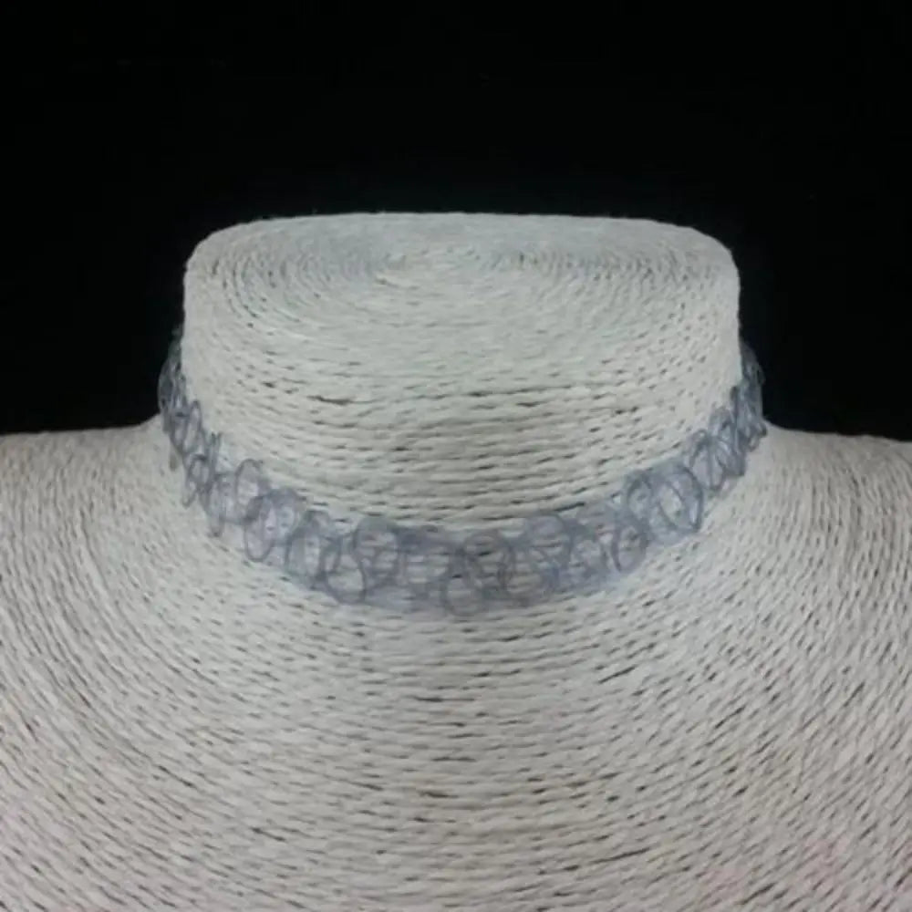 Choker Necklace Vintage Elastic Tattoo Choker Multi Color Fashion Retro Necklace Stretch Braided Fish Thread Gothic Jewellery