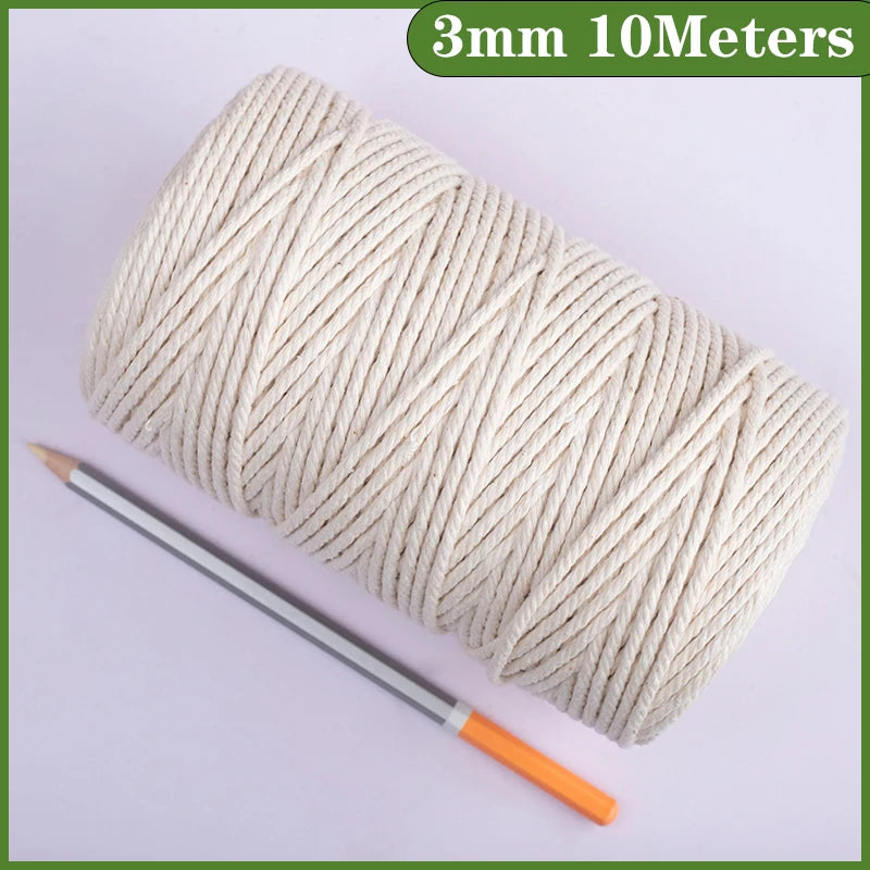 Natural Vintage Jute Rope String 1/2/3/4/5/6/8/10mm DIY Jute Cord  Twine Ribbon Crafts Sewing Handwork Gift Wrap Home Decoration