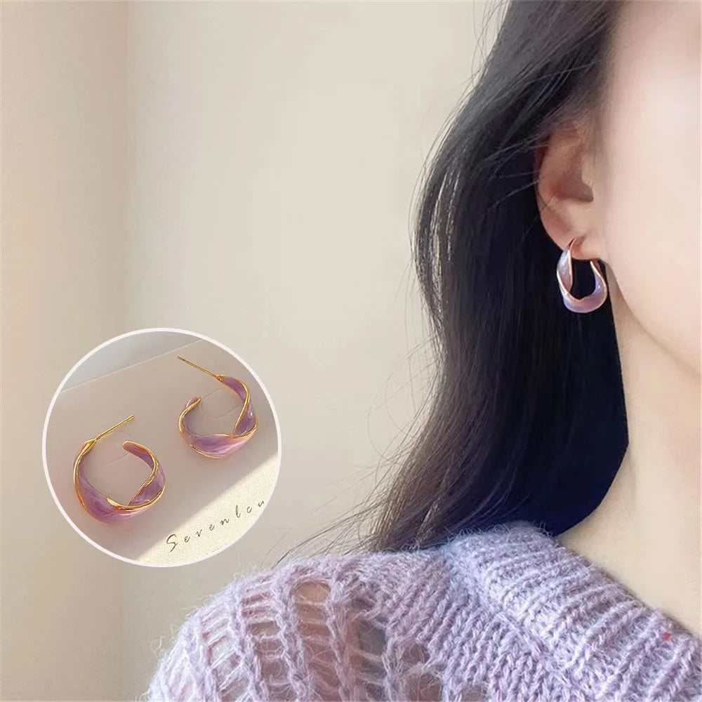 Cloud Pearl Huggies Hoop Earrings For Women Party Classic Ins Fashion Jewelry Minimalist Accessories New Year Gifts