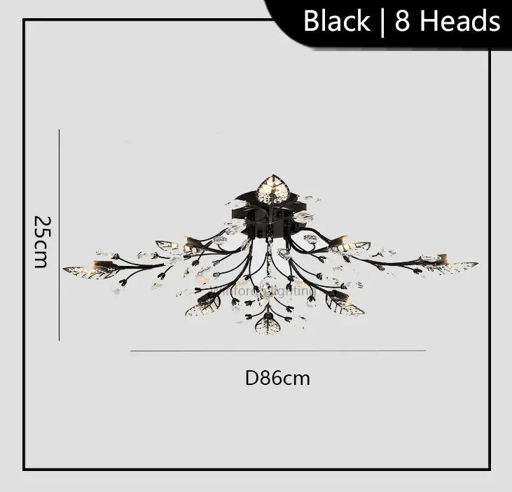 American retro crystal Ceiling lamp minimalist room bedroom dining room Nordic creative LED Ceiling lamp indoor lighting fixture
