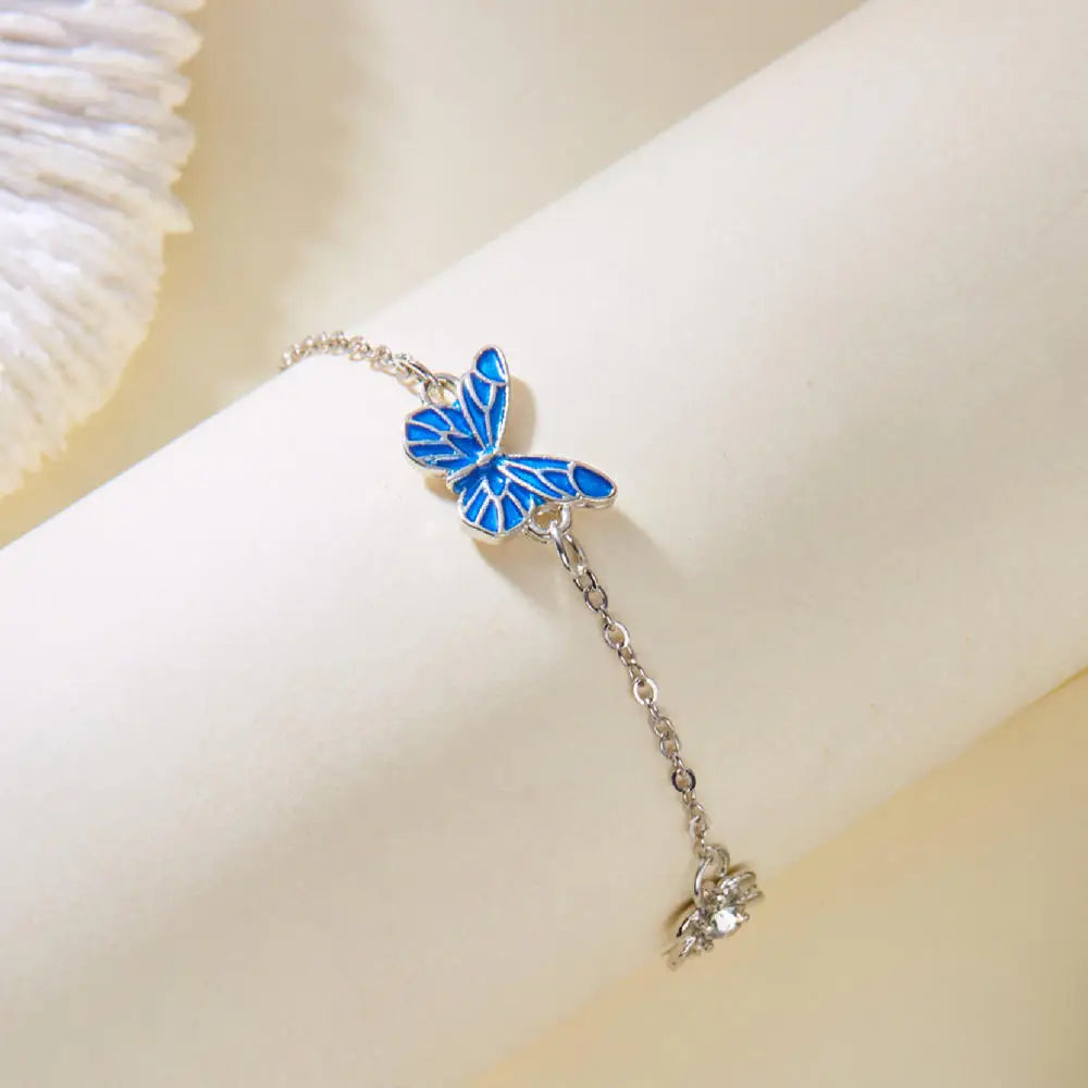 1Pc Luminous Butterfly Necklace Bracelet For Women Girls Vintage Glow In The Dark Pendant Christmas New Year Party Jewelry Gift