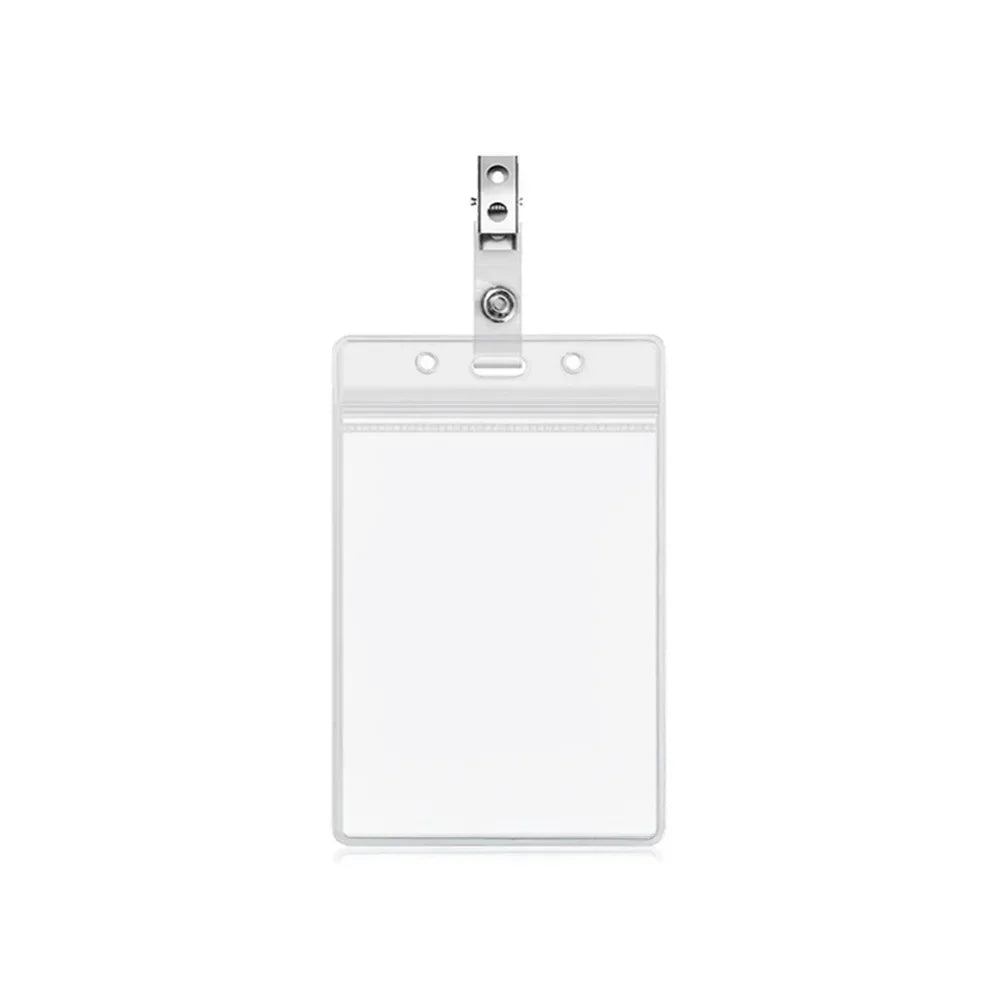 1pc Clear Office Staff Card Cover Case Protect Sleeve Girl Student Id Name Bus Card Holder Case Badge Clip Accessories New