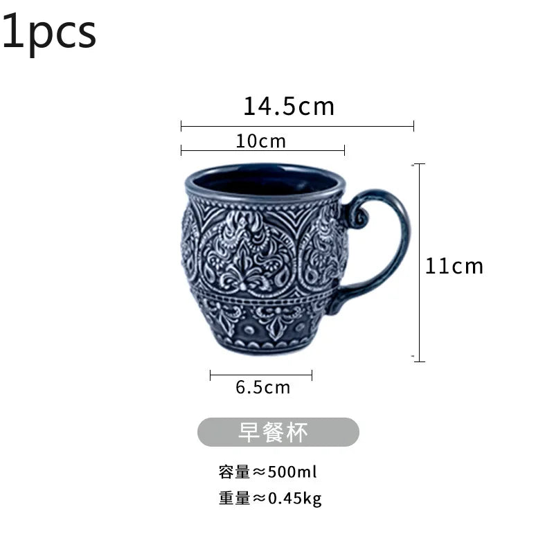 European Style Plates Creative Steak Plates Ceramic Plates Light Luxury High-end Tableware