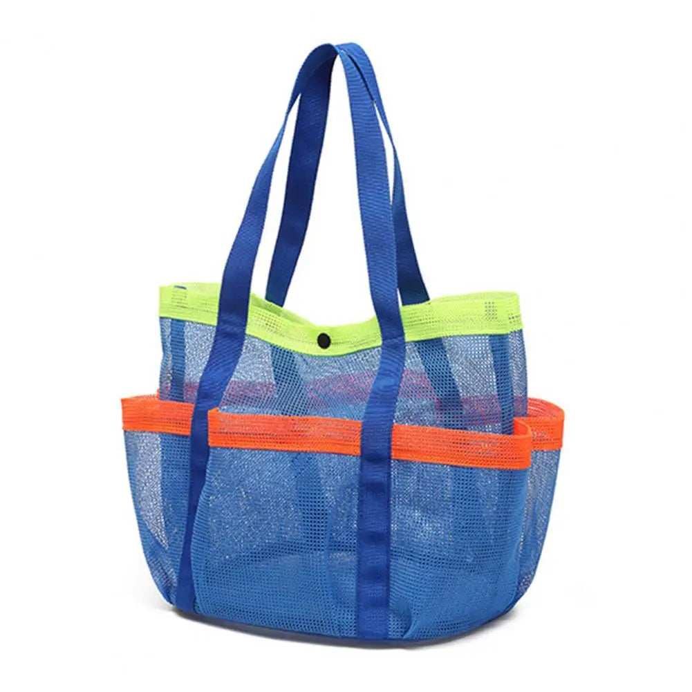 Beach Mesh Bag Portable Mesh Toiletry Bag Capacity Mesh Beach Bag Shower Caddy Organizer for Travel Gym Camping College Dorms