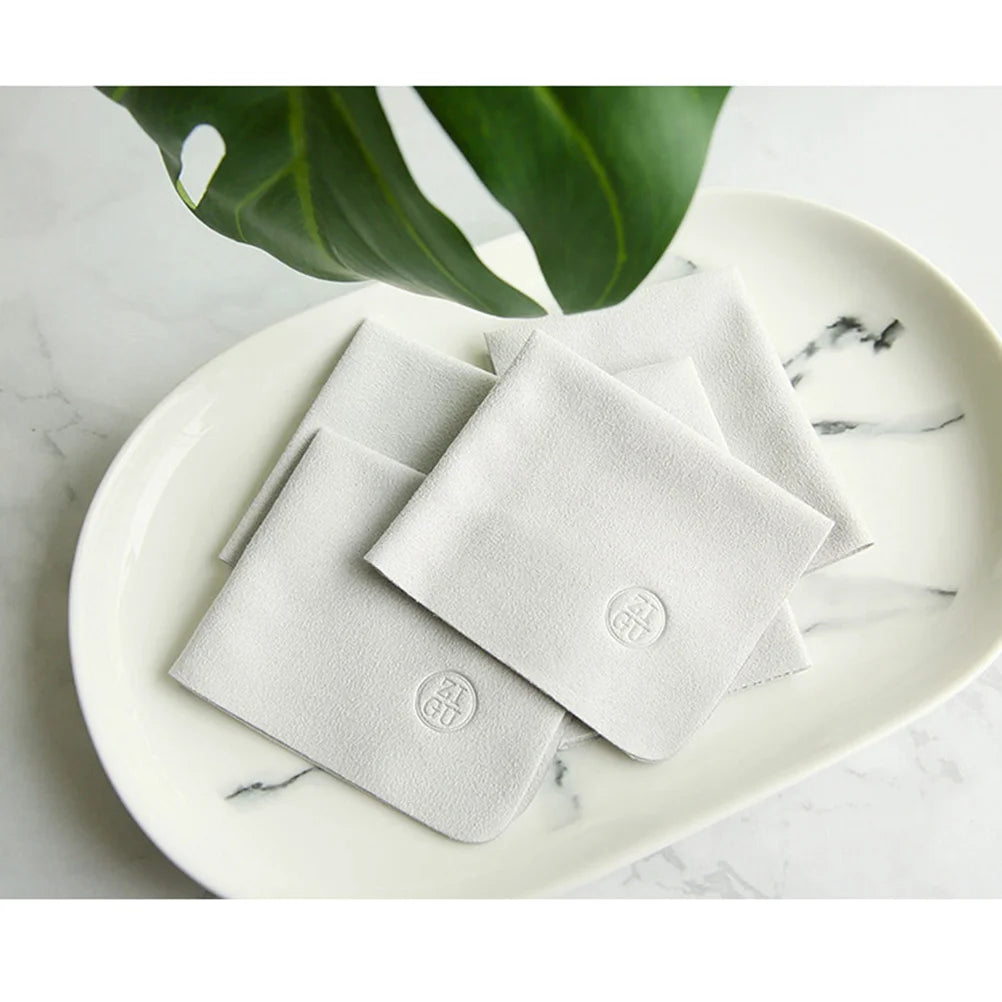 10PCS Glasses Cloth Microfiber For Cleans Lenses Glasses Screens Cameras Eyeglasses Cell ( Grey White )