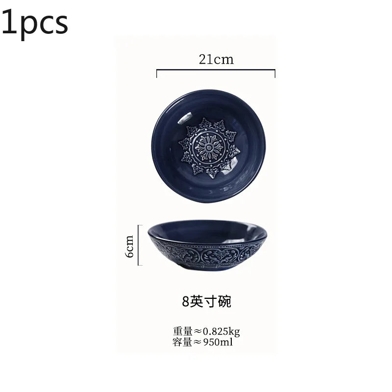European Style Plates Creative Steak Plates Ceramic Plates Light Luxury High-end Tableware