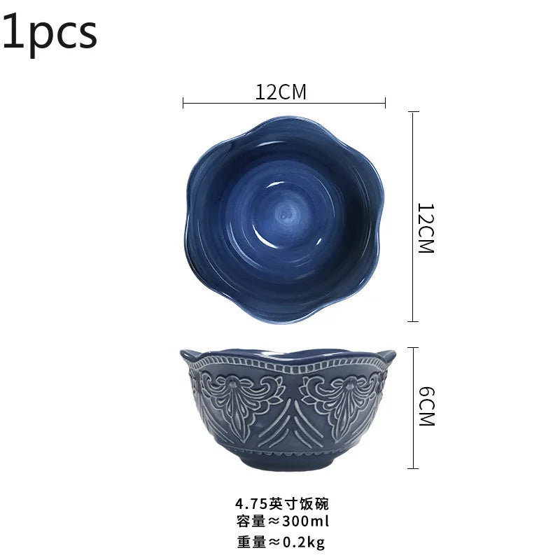 European Style Plates Creative Steak Plates Ceramic Plates Light Luxury High-end Tableware