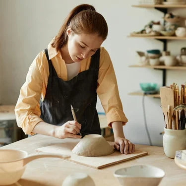 4.4'' 6'' 7.8'' 9.5'' Wood Pottery Tools Clay Plaster Mold with Handle Ceramics Tools for DIY Bowls Plate Dish Slump Press Mold