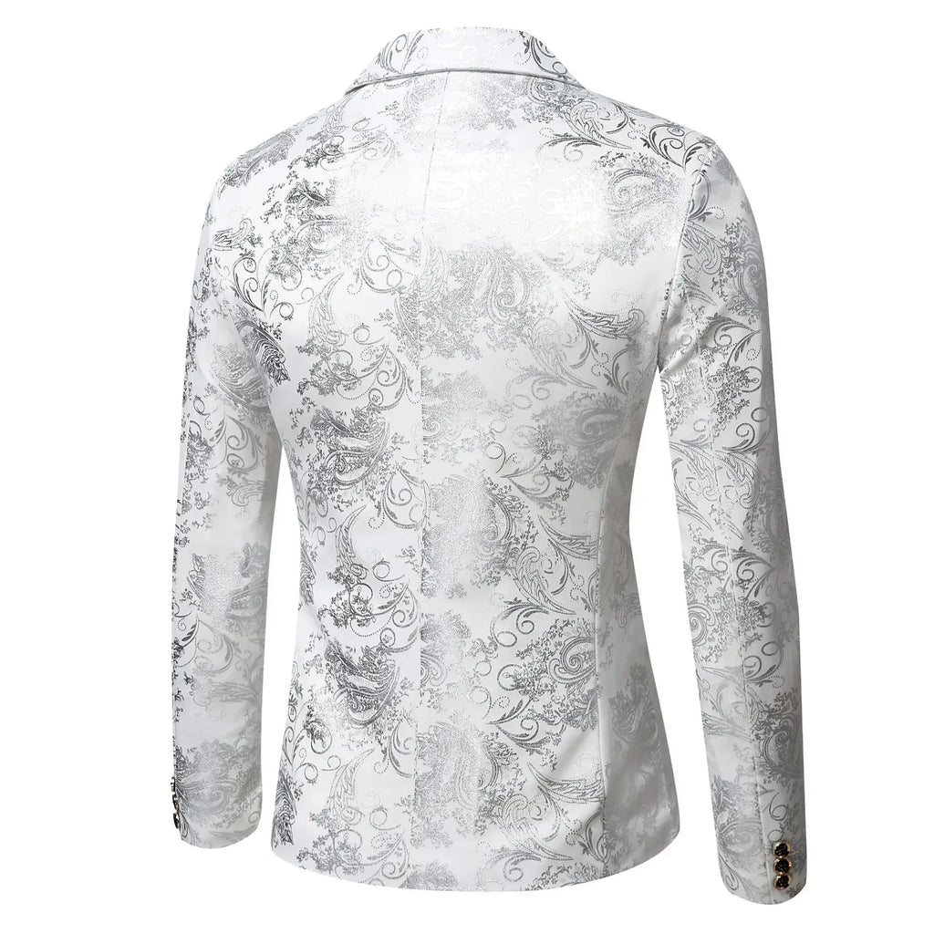 Blazer Mens Jacket Fashion Business Handsome British Style Casual Slim-fit Print Wedding Work Hot Chick At The Bar  Blazers