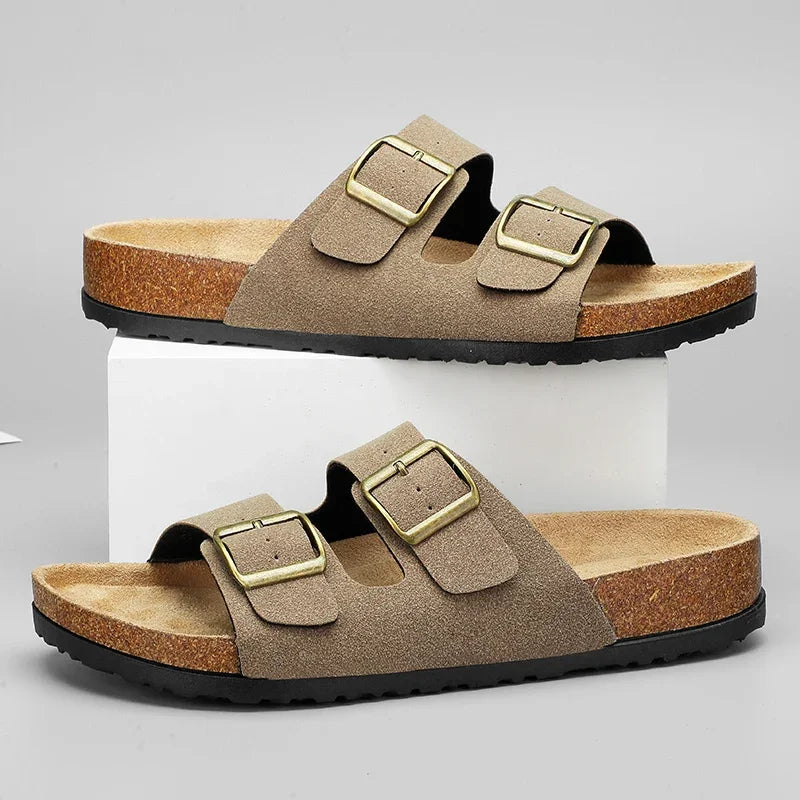 Man's Leather Sandal for Men Beach Sandals Men 2025 Designer Men's Shoes Men's Comfortable Slipper Original Brands Shoes Summer