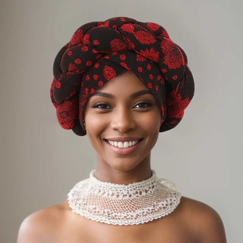 Gele Headtie Already Made African Head Wraps for Women Turban Femme Gelee Nigerian Aso Oke Bonnet Femme Diamonds Headtie 2025