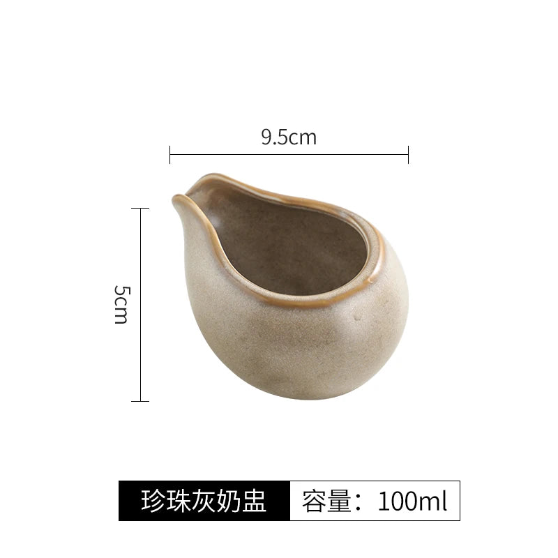 Ceramic Milk Jug Spice Dish Sauce Dish Coffee Nipple Cups Steak Sauce Bucket Snack Bowls Sauce Jugs Gravy Boats Tableware