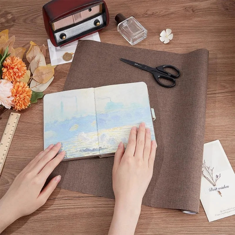 47x15.7 Inch Binding Cloth Linen Cover Fabric Surface Cloth for Binding Upholstery Fabric for Protection DIY Crafts Scrapbooking