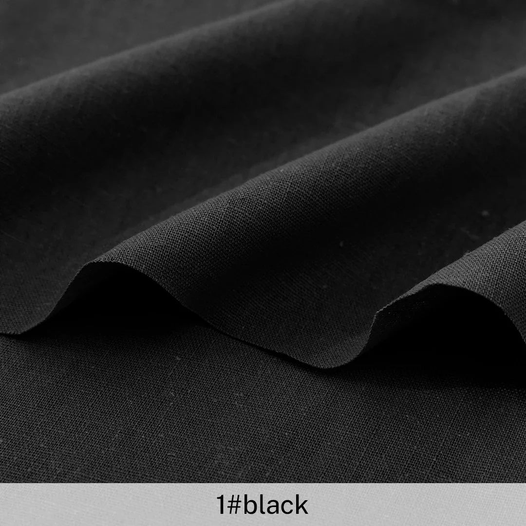 0.5/1/2 Yard Solid Color Cotton Linen Fabric Colorful Patchwork Seam Material DIY Curtain Home Textile Tablecloth Sewing Fabric