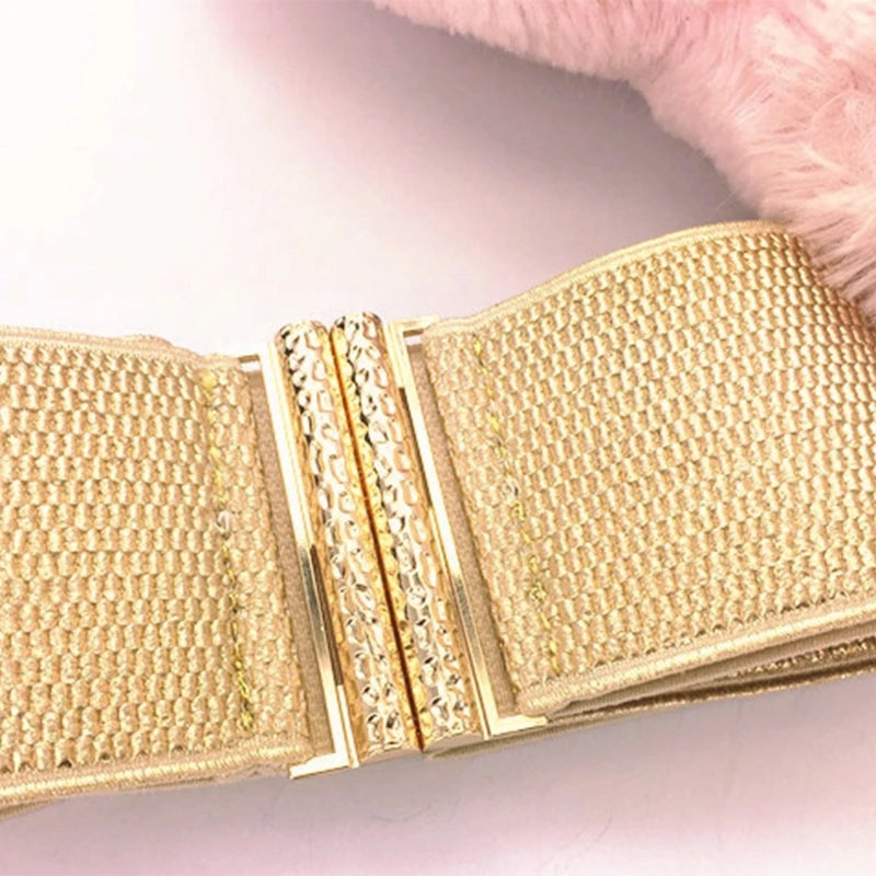 Women Elastic Waist Belt Shaping Girdle Belt Shimmering Gold Corset Wide Belt Lady Waistband Clothing Accessories Dropship