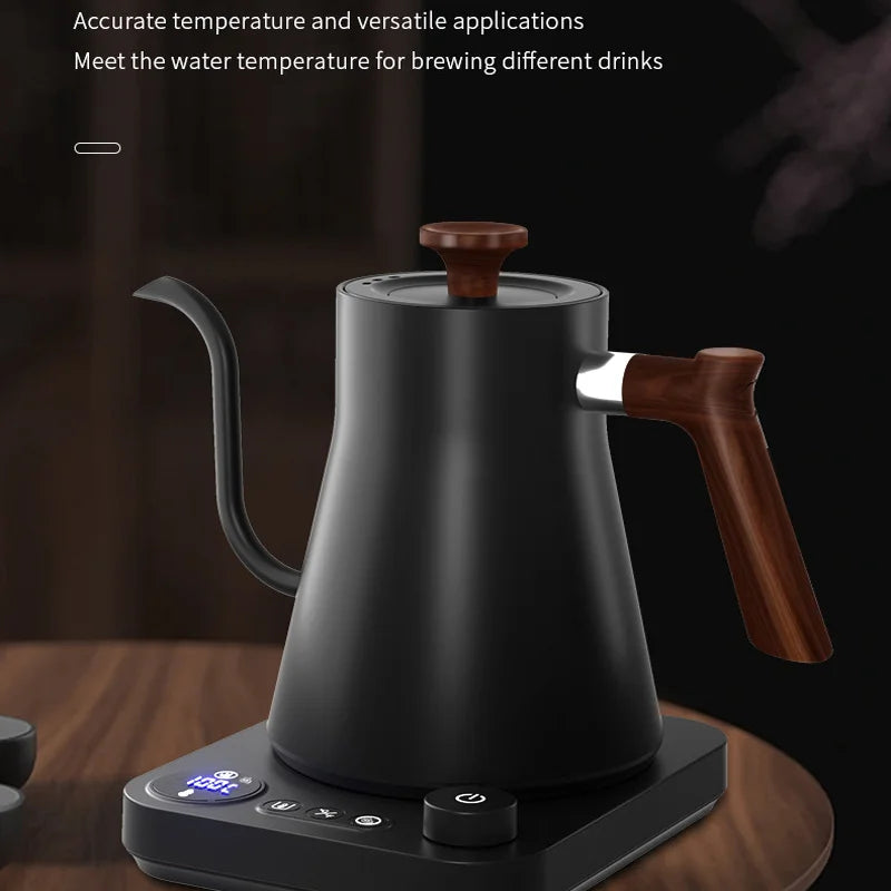 Hand Brewed Electric Coffee Pot Control Stainless Steel Intelligent Temperature Electric Boiling Water Temperature Control Pot