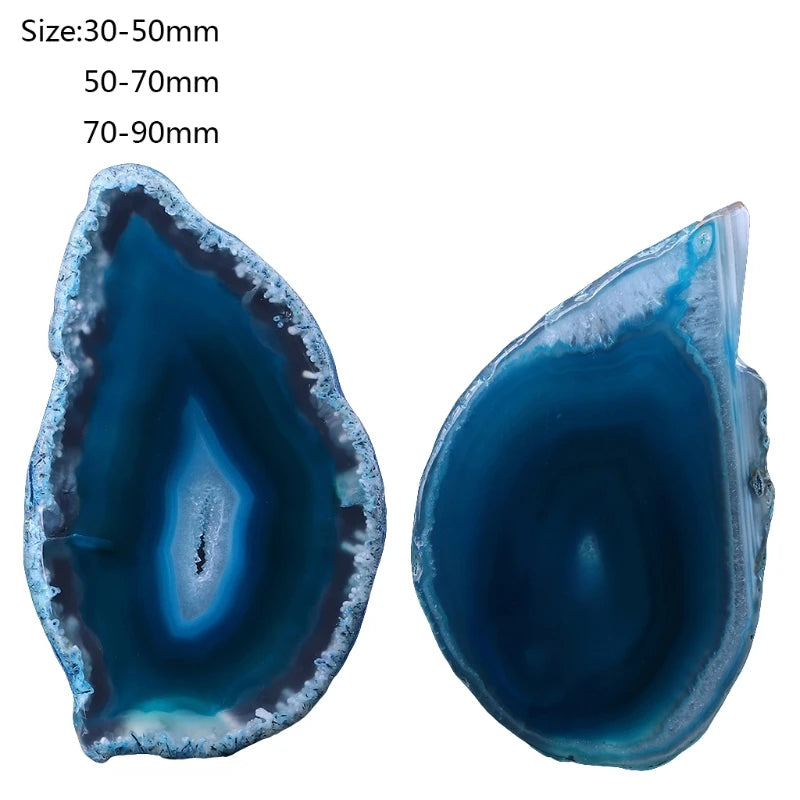 Natural Agate Geode Polished Irregular Crystal Slice Stone DIY Pendant Mineral Home Decoration Drop Ship