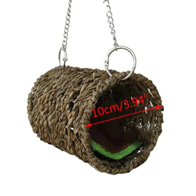 19 Birds Nest Bird Cage Natural Grass Egg Cage Bird House Outdoor Decorative Weaved Hanging Parrot Nest Houses Pet Bedroom