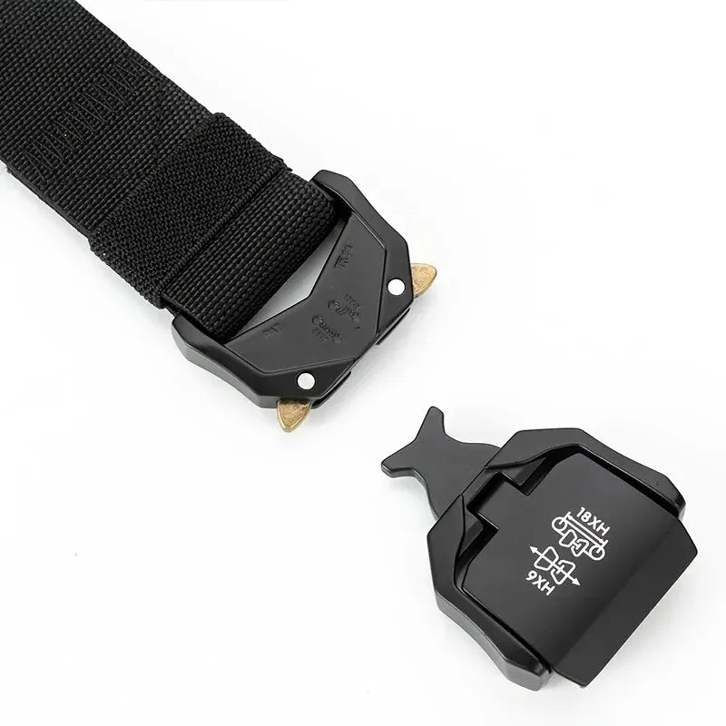 New Outdoors Belt Buckle Quick Release Elastic Belt Casual Tooling Training Belt Men's Trousers Belt