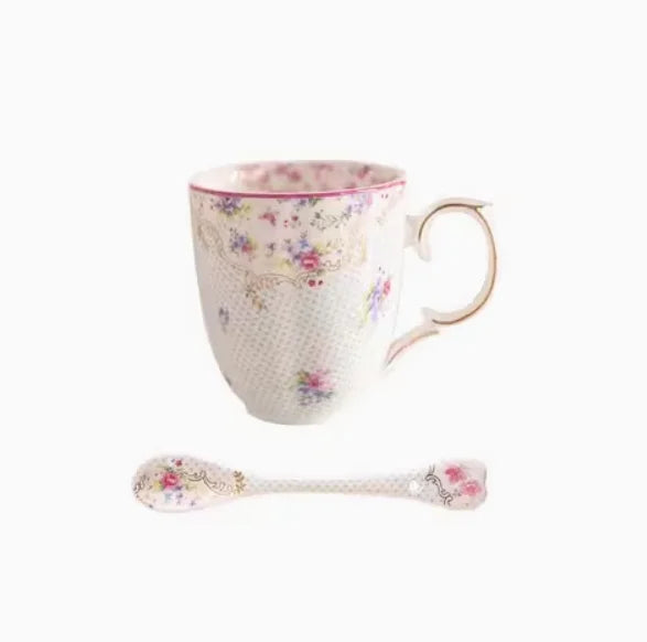 Pastoral Bone China Dishes And Plates Porcelain Cake Dish Pastry Fruit Tray Ceramic Tableware Steak Dinner Plate Decoration