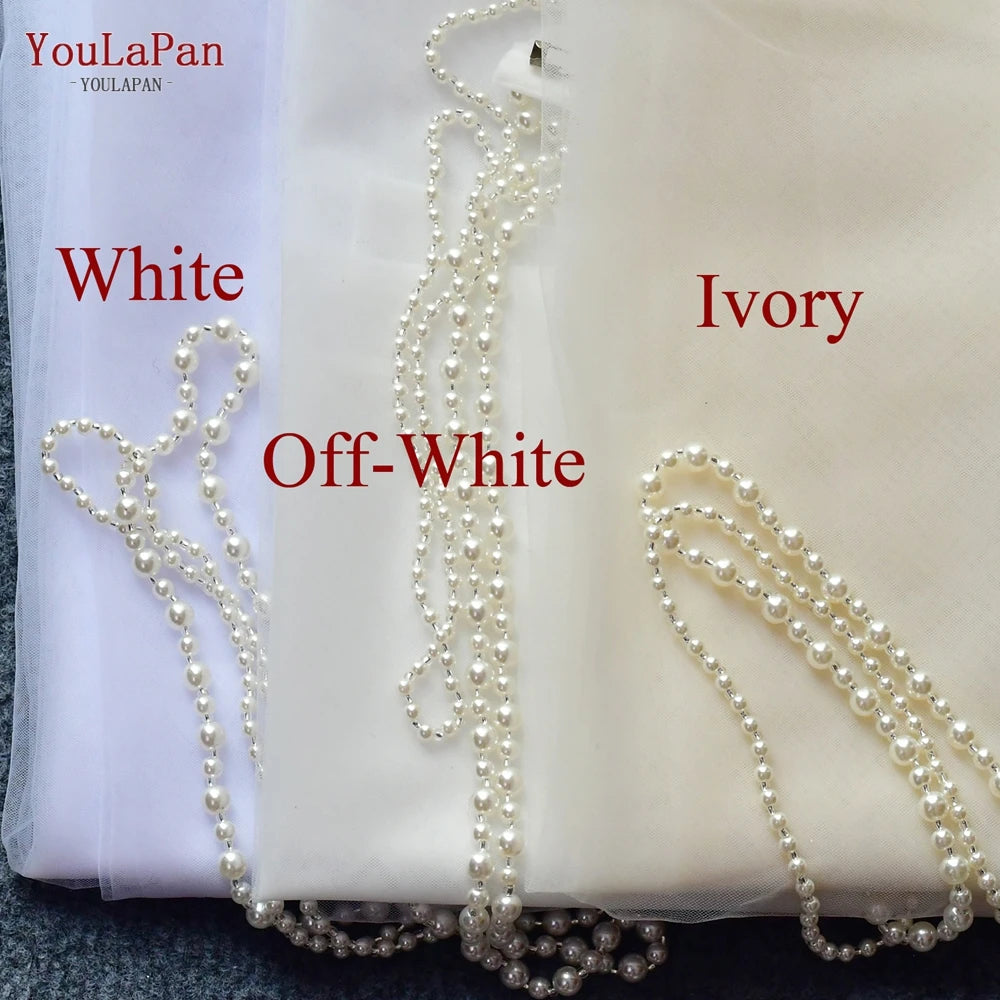 YouLaPan G33 Wedding Cape Bridal Shaw Plain Bridal Shawl Simple Church  Wedding Tail Long Soft Yarn Cloak DIY Shrug