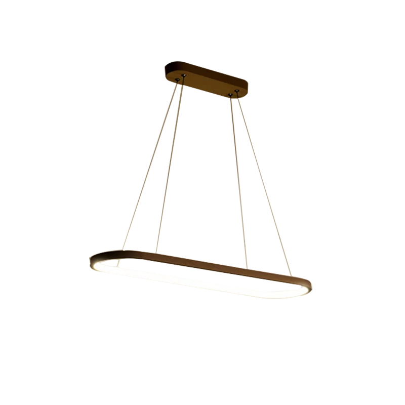 Designer dining room ceiling lamp ins Nordic minimalist dining room bar table creativity word led strip modern simplicity