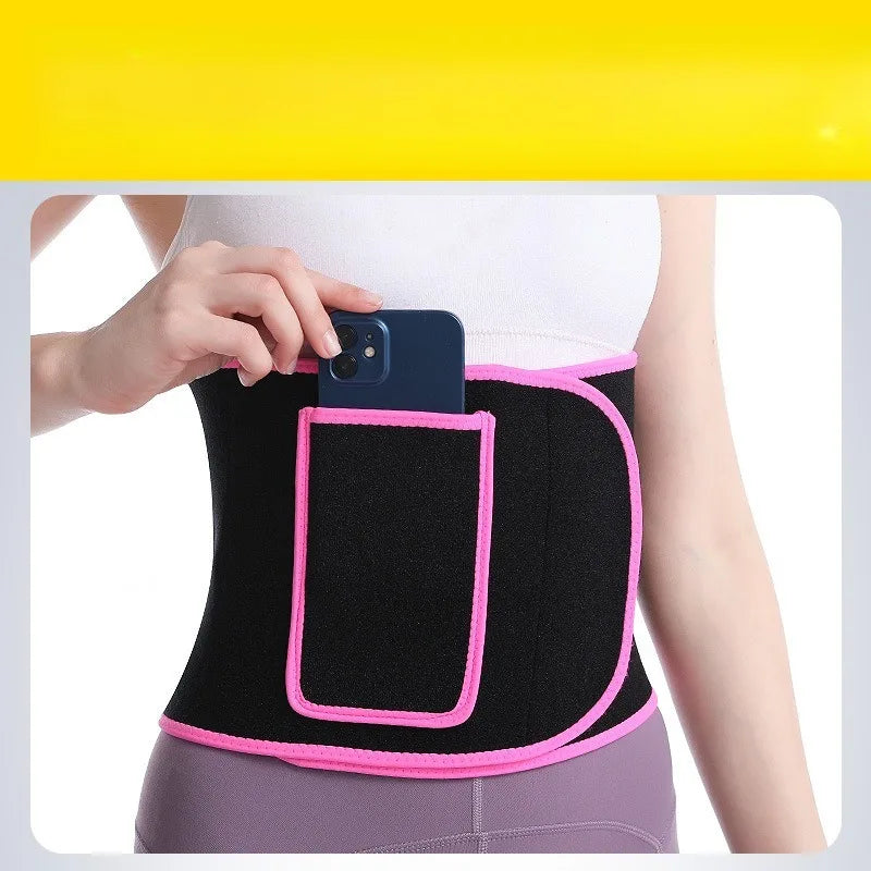 Girdle Silver Ion Sports Burst Sweat Waist Protection Fitness Belt Fat Burning Belly Belt Burst Sweat Elastic Waistband