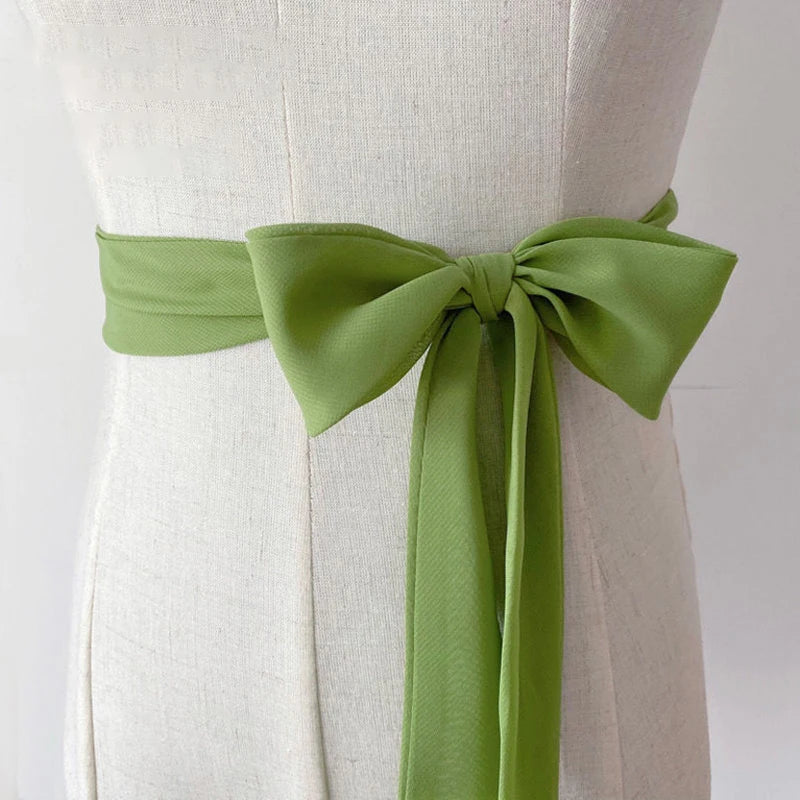 Traditional Chinese Girdle Hanfu Belt 200cm Summer Chiffon Belt Hanfu Waistband Dress Lace Up Long Ribbon Dress Sash Straps