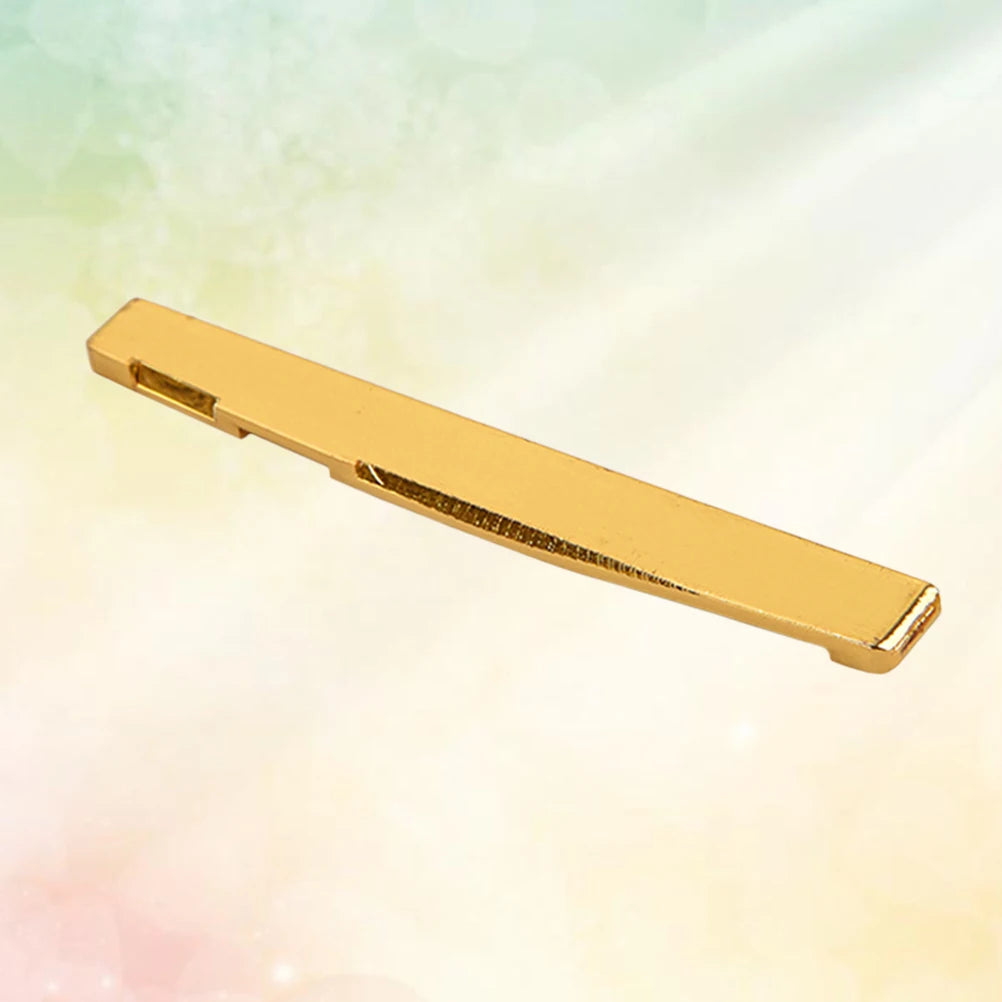 Bronze Guitar Bridge Saddle Brass Material Acoustic Folk Guitar Gold Plated Accessories Long Lasting Tone Clarity Sustain
