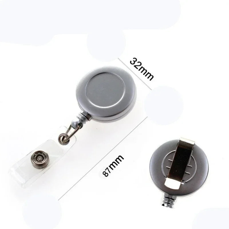 Aluminum Alloy Card Holder Retractable Badge Reel Lanyard Employee Staff Name ID Card Card Holder Business Supplies