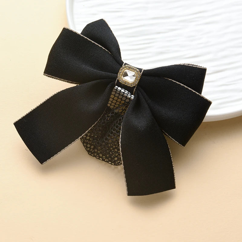 Head Flower Net Bag Professional CCB Postal Nurse Hotel Stewardess Uniform Belt Thin Online Work Tray Hair Net Bag Bow