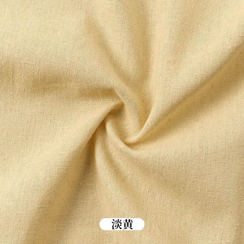 Linen fabric plain color solid color spring and summer linen cloth clothing skirt pants handmade DIY fabric plain linen