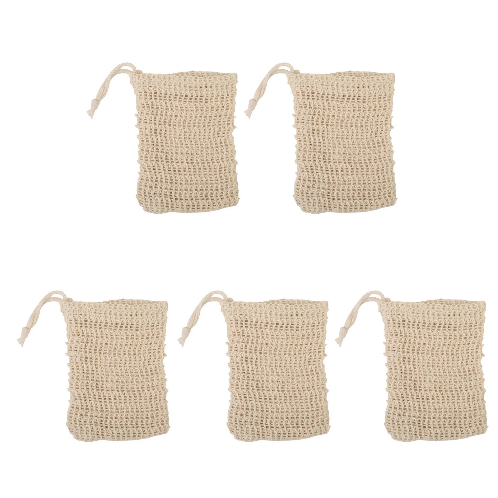 1-20pcs Natural Sisal Soap Bags Shower Bath Exfoliating Soap Saver Pouch Holder for Bath & Shower Use Soap Packaging Mesh Bags ﻿