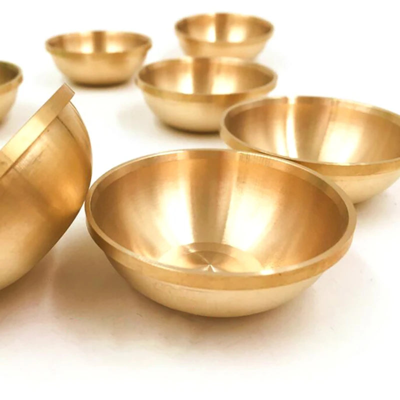 Copper Tibetan Bowl Buddha Disciples to Supply Water Meditation Mini Brass Cup Home Desk Decor 7Set