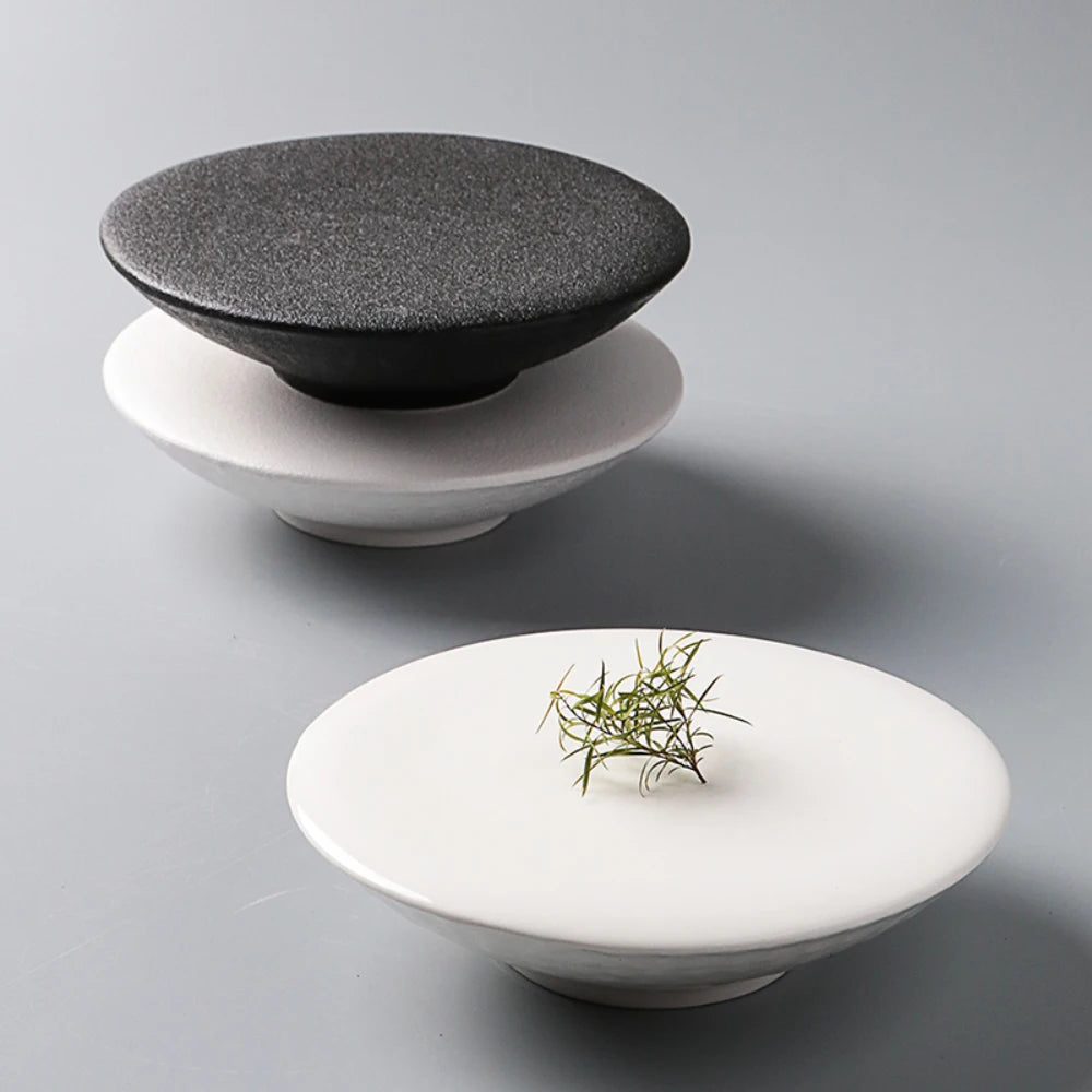 Creative Ceramic Plate 3D Shape Solid Color Simple Restaurant Homehold Dinnerware Snacks Afternoon Tea Dessert Cake Plates