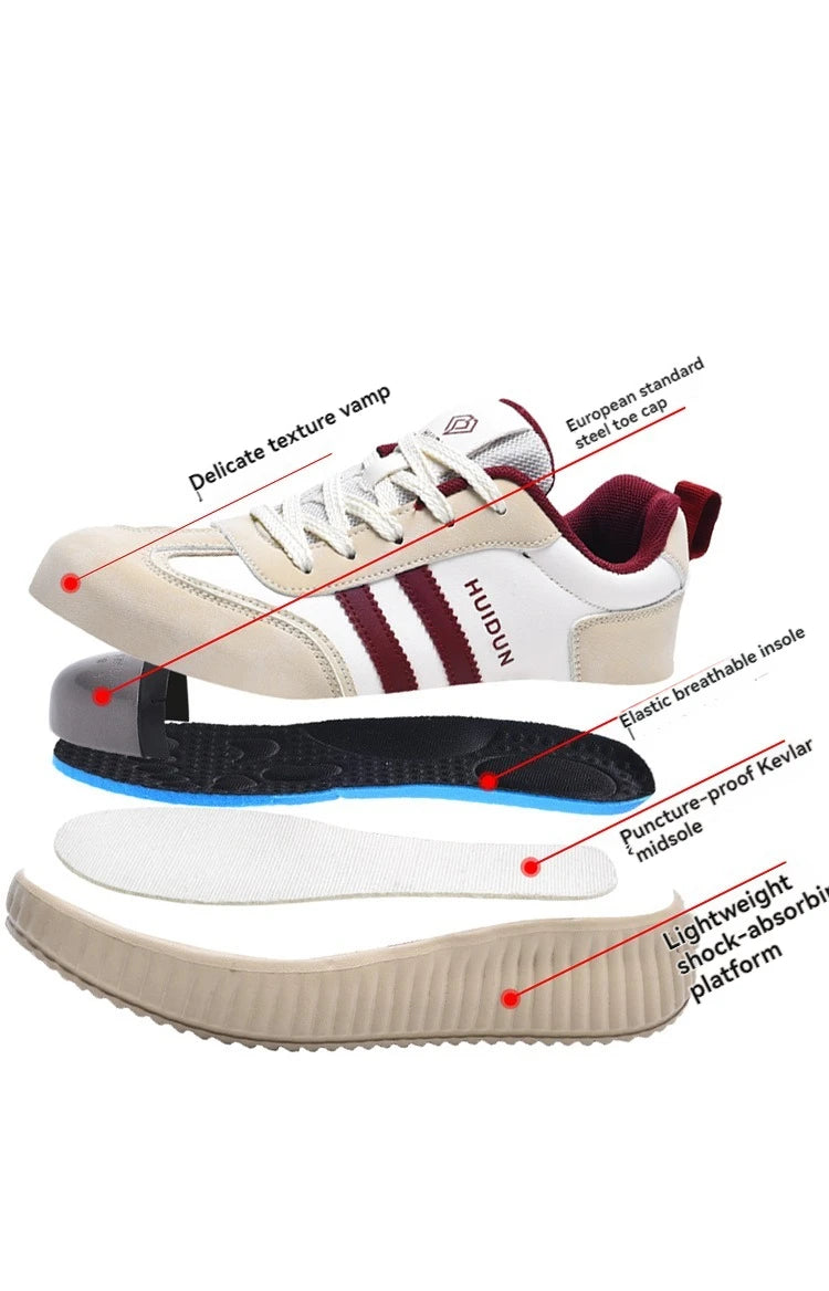 Lightweight women work Shoes Comfor safety shoes woman steel toe Sneakers Breathable Non-Slip female summer Hiking work boots