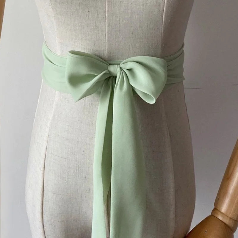 Traditional Chinese Girdle Hanfu Belt 200cm Summer Chiffon Belt Hanfu Waistband Dress Lace Up Long Ribbon Dress Sash Straps