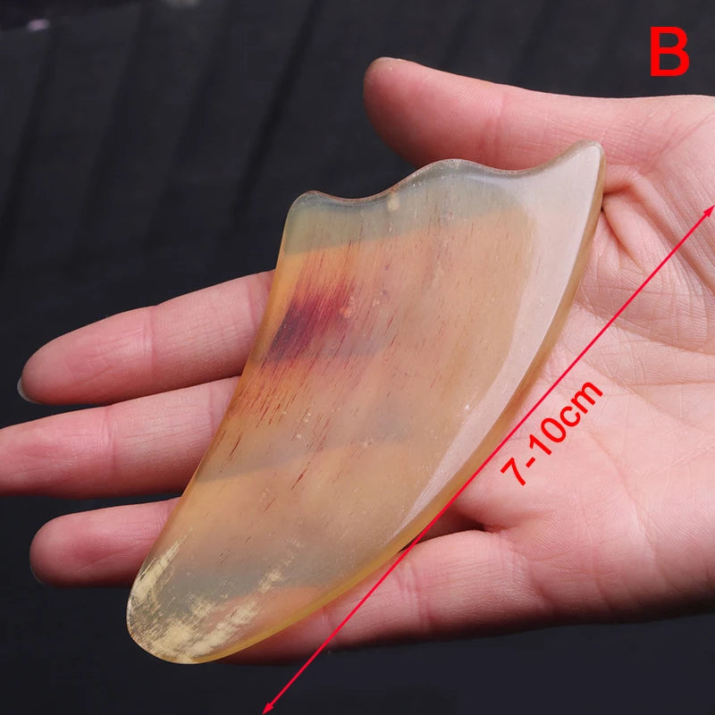 Gouache Scraper Natural Stone Gua Sha Massage Comb Head Body Meridian Scraping Reflexology Blood Circulation Jade Therapy Tools