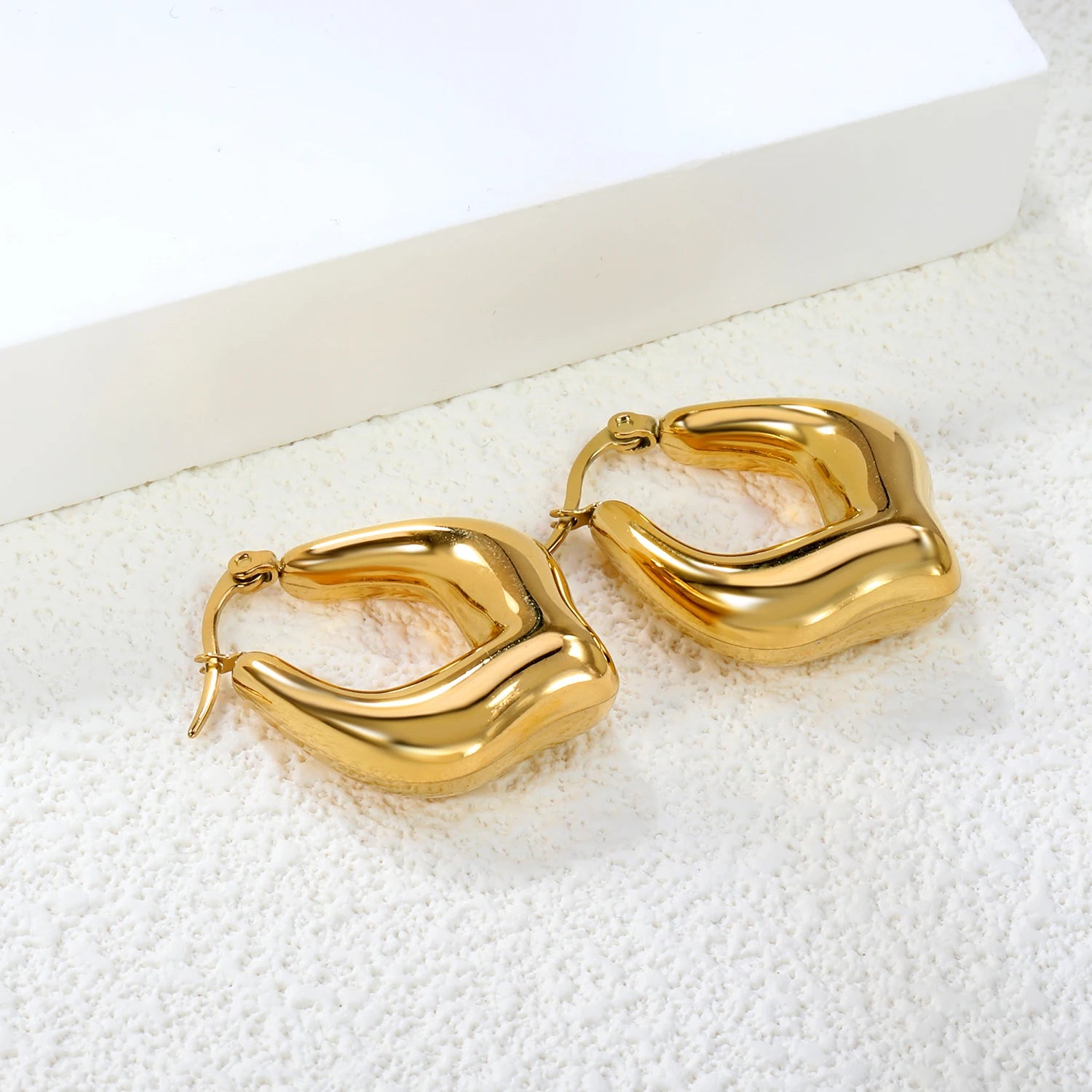 LUXUKISSKIDS Minimalist Gold/Silver Plated Chunky Ball Stud Earrings for Women/Man Thick Bold Sphere Dome Post Round Earring New