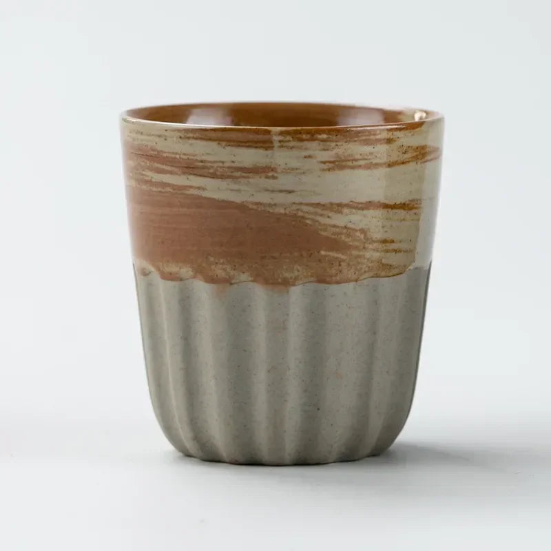 Ceramic Coffee Cup Japanese Stone Mug Coffee Mug Large Water Cup Japanese Simple Gradient Cup Beverage Utensil Kitchen